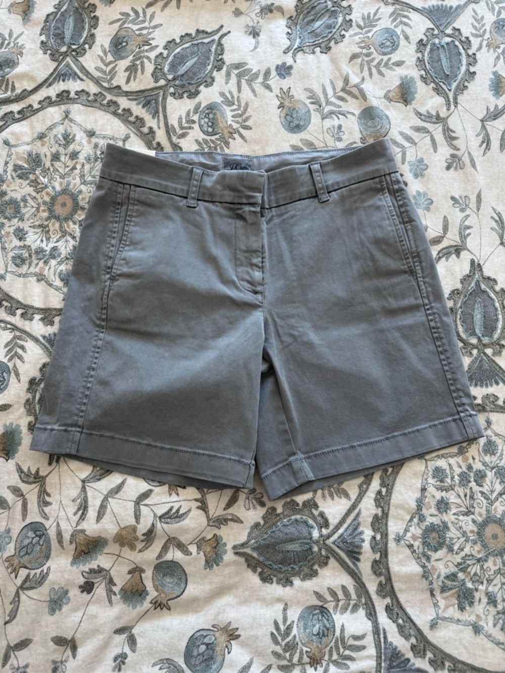 J. Crew Gray/Khaki Cotton Stretch Chino Shorts Size 2 NWT